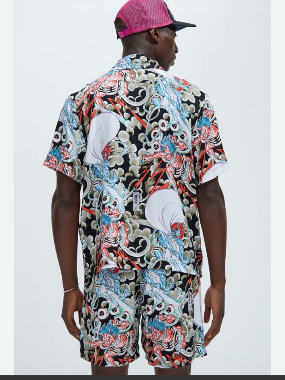 Ed Hardy Black Multi Graphic Button-Down Shirt